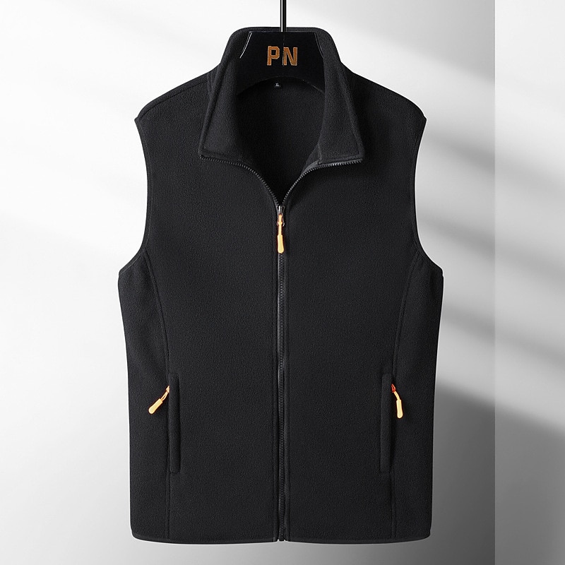 Муж. Флисовый жилет Флис Жилет На каждый день На выход фестиваль Спорт Классический Наступила зима Молния Карман Полиэстер Сохраняет тепло Однотонный Молния Воротник-стойка Стандартный 2026 - $31.99 –P7