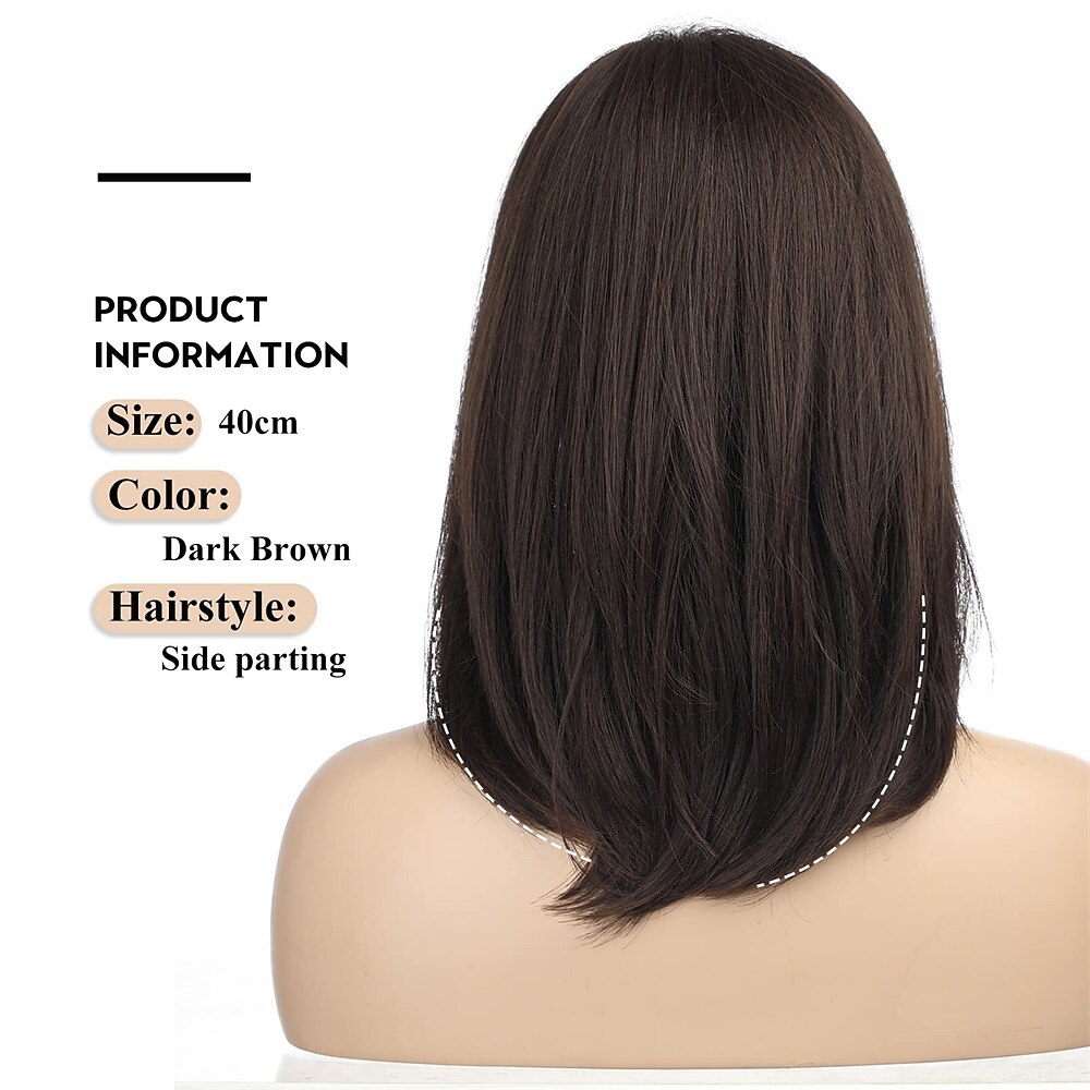 Ash Blonde Wigs for Women Bob Shoulder Length Layered Synthetic Dark Roots Hair Wig with Bangs Side Parting Christmas Party Wigs barbiecore Wigs 2025 - $29.99 –P15