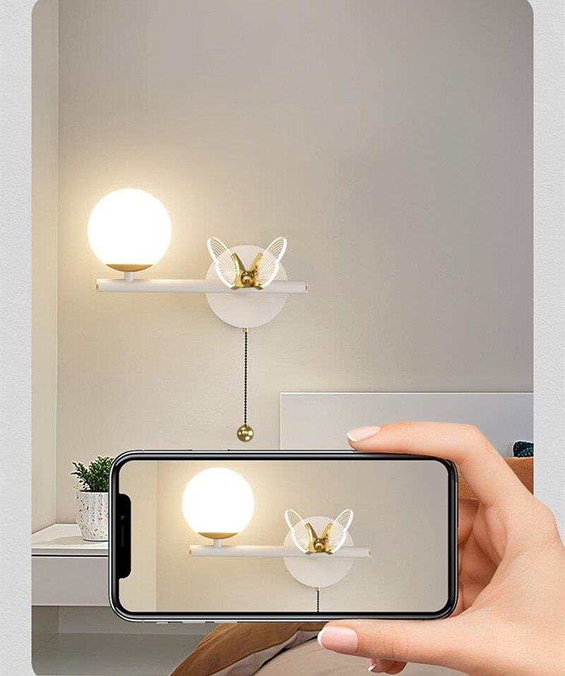 Lâmpada de cabeceira quarto corredor varanda lâmpada de parede tipo horizontal com interruptor sala de estar sofá tv fundo lâmpada de parede de 2025 por $199.99 –P4