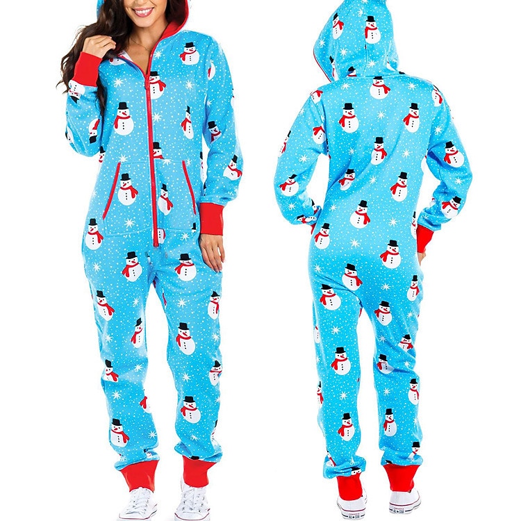 Kerstman Kerst pyjama Onesie pyjamas Dames Kerstmis Volwassenen Kerstmis kerstavond Feest Huiskleding Onesie 2026 - $38.99 –P4