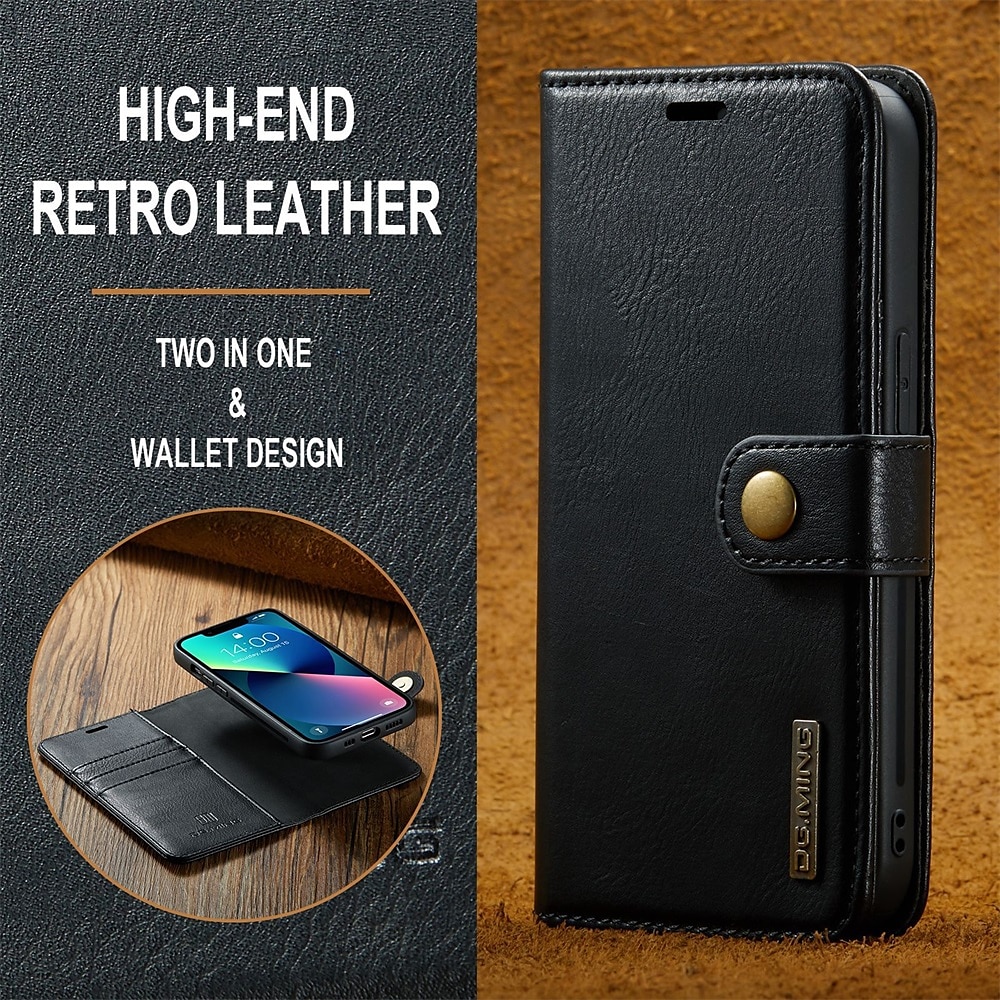 Phone Case For iPhone 16 15 14 Pro Max Plus iPhone 16e iPhone 13 12 11 Pro Max Mini Wallet Case Flip Cover Magnetic Full Body Protective Card Slot Solid Color PU Leather 2025 - $24.99 –P9