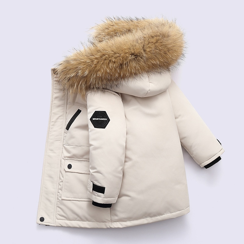 Kinderen Jongens Dons bovenkleding Effen Kleur Lange mouw jas Buiten leuke Style Aanbiddelijk Groen Zwart Rood Winter Herfst 7-13 jaar 2025 - $64.99 –P6