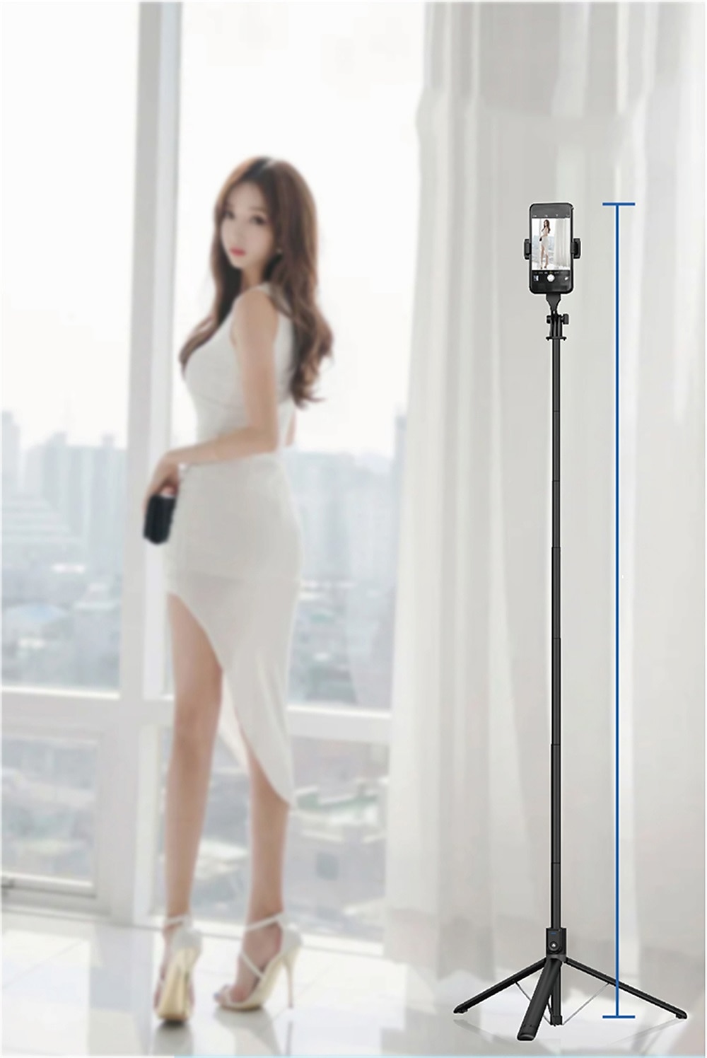 Phone Tripod Portable Adjustable Retractable Phone Holder for Outdoor Bed Selfies / Vlogging / Live Streaming Compatible with Tablet All Mobile Phone Phone Accessory 2025 - $29.99 –P7