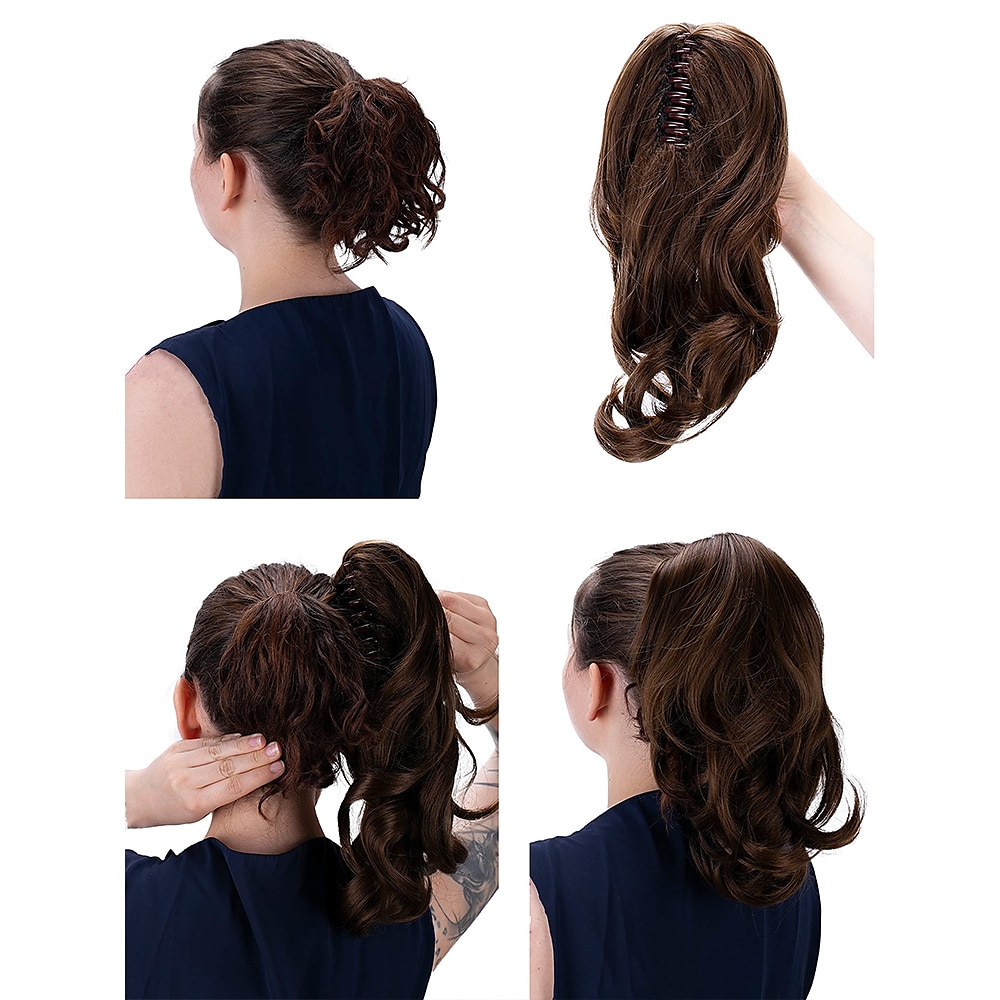 hairpiece extensions ponytail ογκώδη κυματιστό ξανθό μείγμα h136 2025 - $22.99 –P4