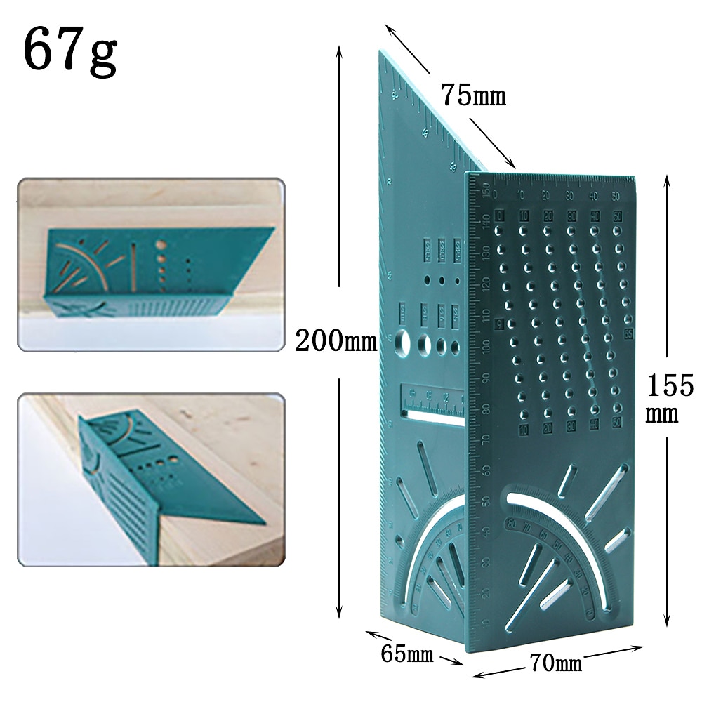 3D Mitre Measuring Square 45 90 Degree Angle Ruler Punctuation Marking Gauge Multifunctional Marking Gauge 2025 - $6.99 –P1
