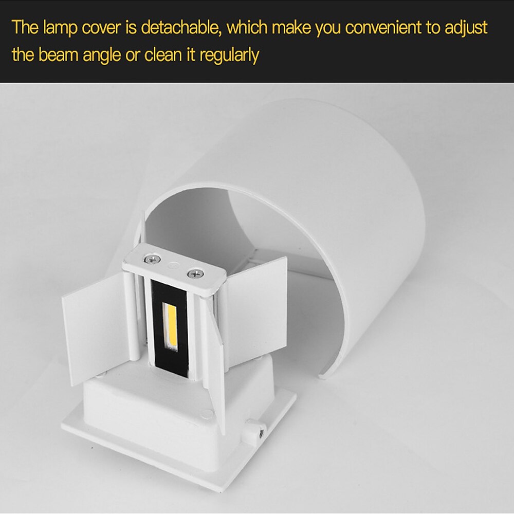 Outdoor/Indoor LED Wall Light 12W Double Light Source Waterproof Adjustable Luminous Angle Warm White/White Light Two-color Wall Lamp AC85-265V 2025 - $49.99 –P2