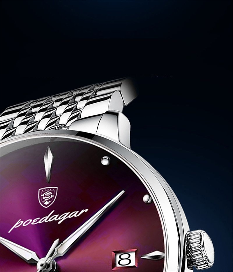The new POEDAGAR/ P868 brand men's watch waterproof glow-in-the-dark slim calendar quartz watch is a hit with foreign trade 2025 - GBP £12 –P1