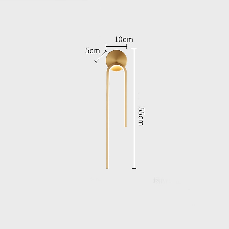 led vegglamper innendørs kobber, moderne led vegglampebelysning 21,4" lineær slankt rørformet gull veggmontert lampe for trapp, soverom 2025 - $165.99 –P7