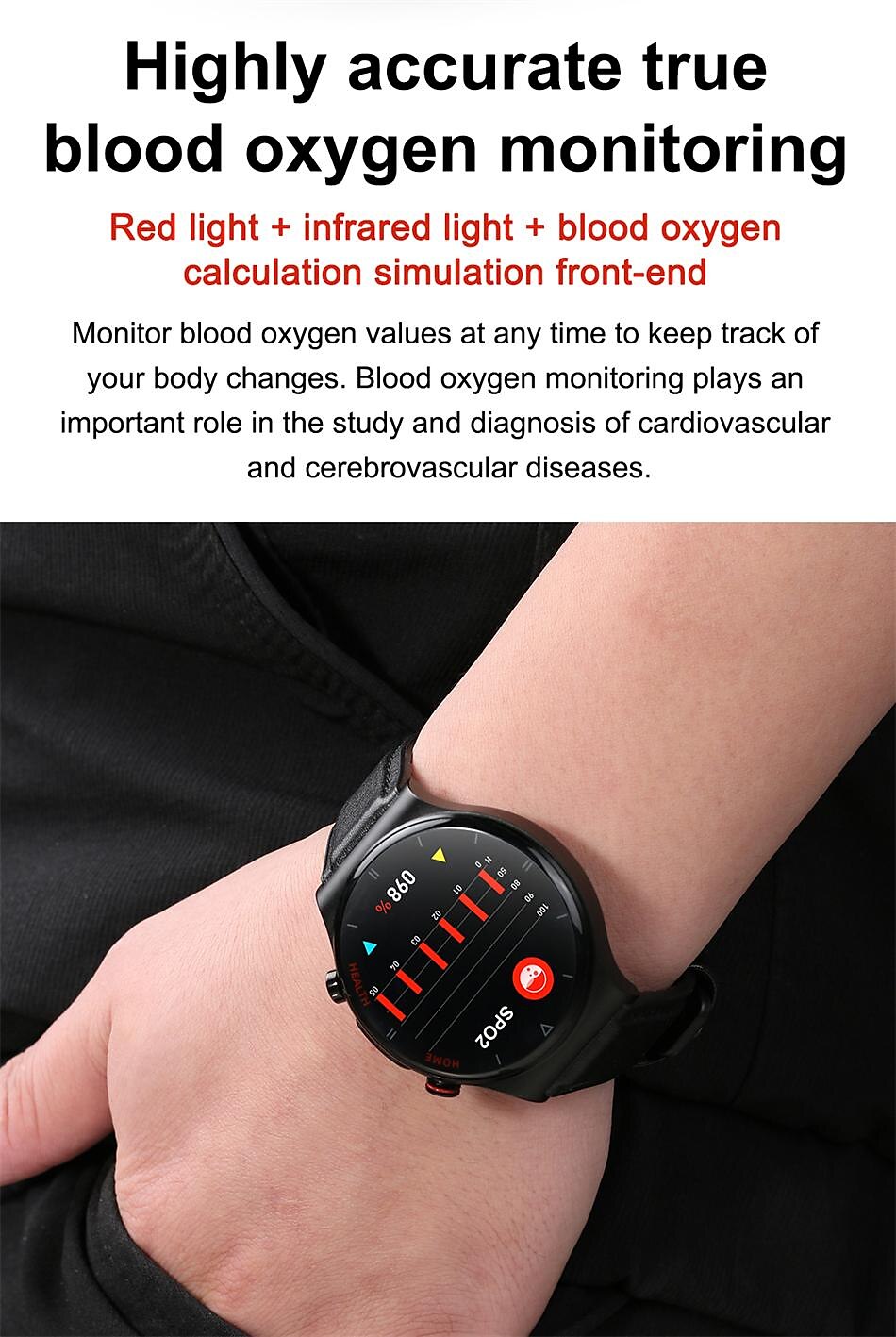 Acquista E300 Smart Watch IP68 Waterproof Sports Bracciale Laser Health  Watch Con Monitoraggio ECG Della Pressione Arteriosa Della Frequenza  Cardiaca - Nero dalla Cina