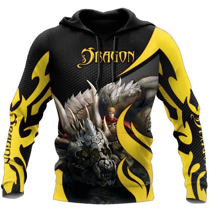 Homens Dragão Estampas Abstratas Moletom Moletons Moletom com capuz Manga Longa Moletom com capuz Com Capuz Roupa de rua Impressão 3D Diário Esportes Amarelo Vermelho Imprimir Primavera & Outono de 2025 por $31.99 –P3