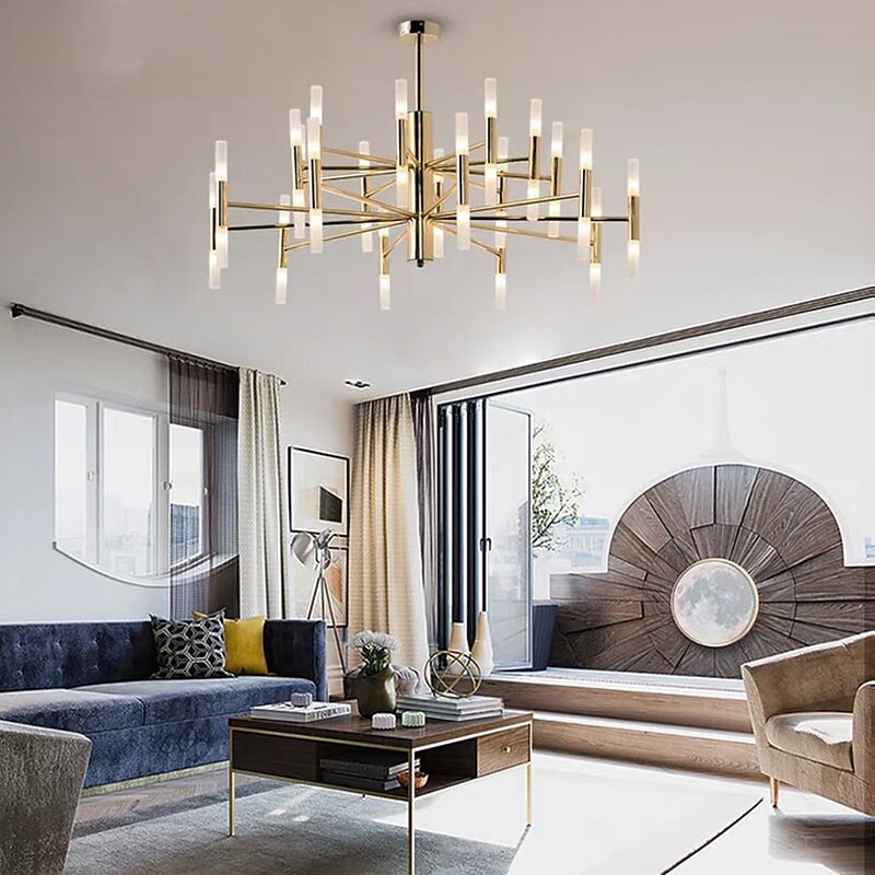LED Pendant Lights Modern Lighting 30-Light Living Room,39" Chandelier Lighting Island Frosted Glass Lampshade G9 Lamp Socket led Lights Fixture Flush Mount 2025 - $601.89 –P1