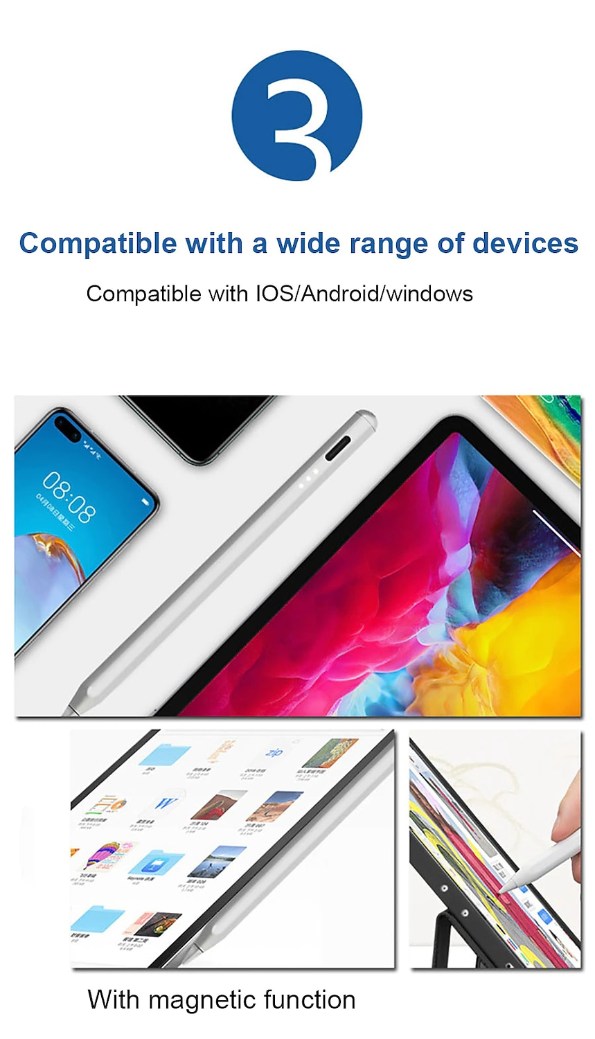 Universal Stylus Pens for Apple Samsung Huawei Touch Screens Rechargeable Digital Stylish Pen Pencil Universal for iPhone/iPad Pro/Mini/Air/Android and Most Capacitive Touch Screens 2025 - $32.99 –P7