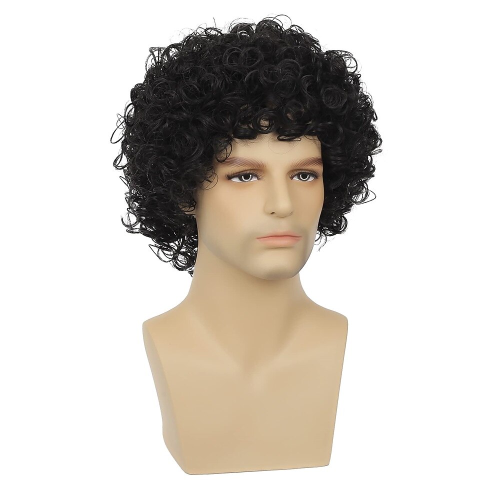 Kurze schwarze Perücke für Herren, kurz geschichtet, natürliches Cosplay-Kostüm, synthetische, hitzebeständige Ersatzperücke 2026 - $21.99 –P8