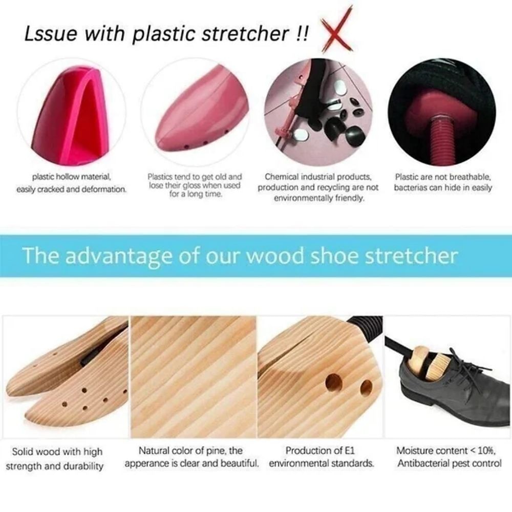 Adjustable 1pcs Unisex Shoe Stretcher Wooden Shoes Tree Shaper Rack,Wood Flats Pumps Boots Expander Trees 2025 - $20.99 –P3