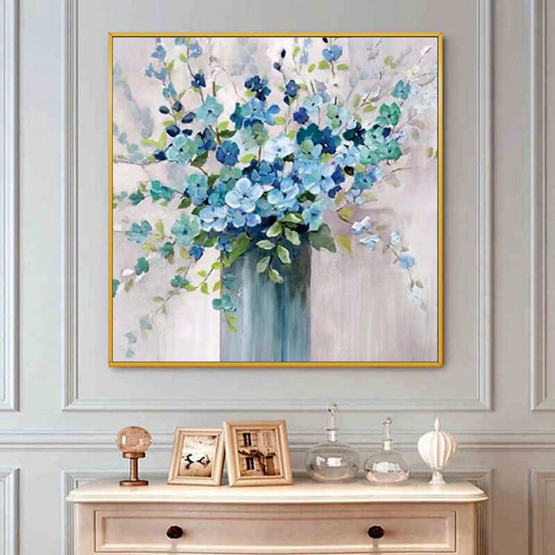 Mandelblüte handgefertigtes handgemaltes Ölgemälde Wandkunst abstrakte violette Blumen Gemälde Heimdekoration Dekor gerollte Leinwand kein Rahmen ungedehnt 2025 - $75.99 –P2