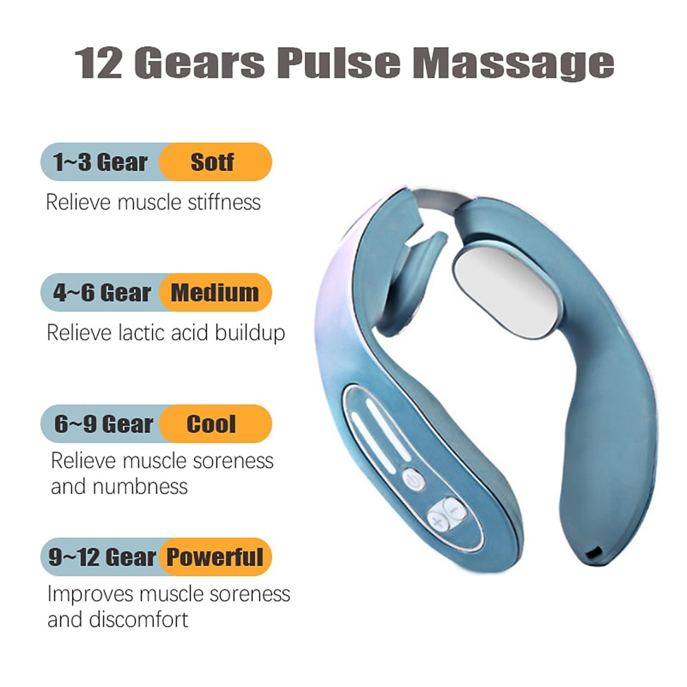 Neck Massager, Electric Neck Acupoints Lymphvity Massage Device