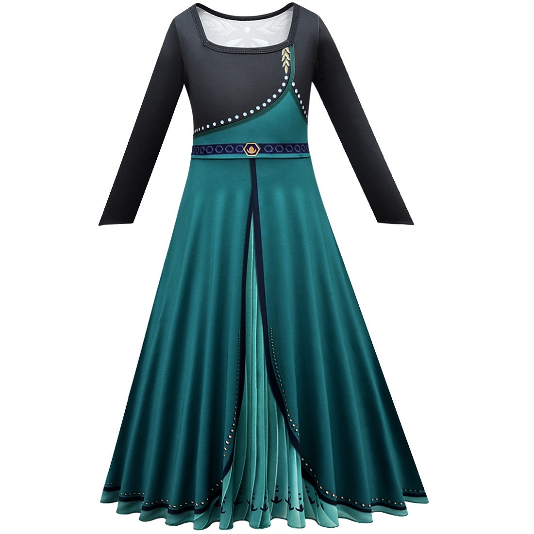 Buchwoche 2026: Prinzessin Anna, Kinderkleid, einfarbig, Partykleid, Bühnenkleid, Rundhalsausschnitt, lange Ärmel, Prinzessinnenkleid, 3-10 Jahre, Winter, Hellgrün 2026 - $20.99 –P3