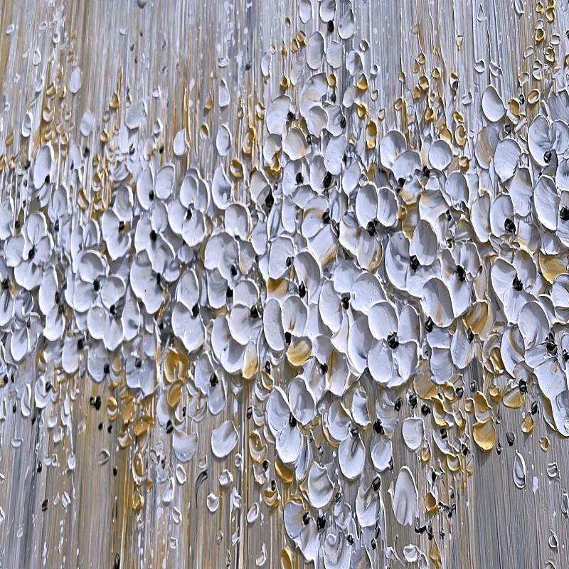 Pintura al óleo hecha a mano lienzo arte de la pared decoración espátula pintura clásica flor de ciruelo blanco para decoración del hogar enrollado sin marco pintura sin estirar 2025 - zł369.99 –P18