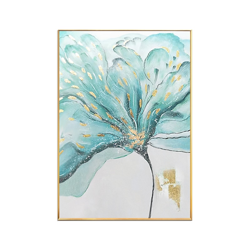 油絵キャンバス 油絵 青い花のアート キャンバス油絵 phorn 様専用