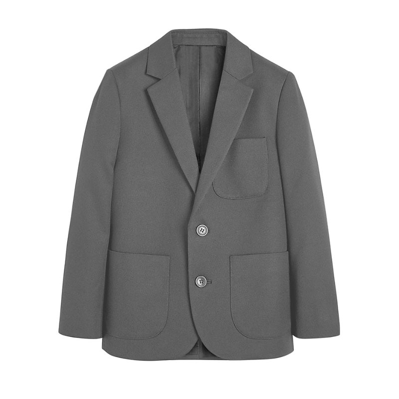 Barn Pojkar Blazer Kappa Ytterkläder Ensfärgat Långärmad Täcka Formell Grundläggande Dagligen Svart Marinblå Grå Vinter Höst 7-13 år 2025 - $32.99 –P6