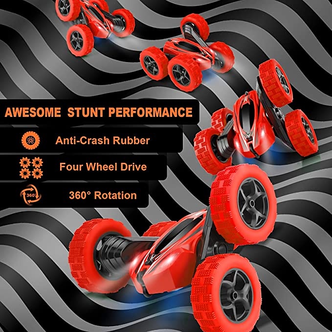 Car Stunt Remote Control Vehicle Off-road Remote Control Truck 4WD 2.4GHZ RC Rock Crawler With Headlights Double Sided 360 Flip Remote Control Car Gifts For Boys and Girls 2025 - $38.99 –P3