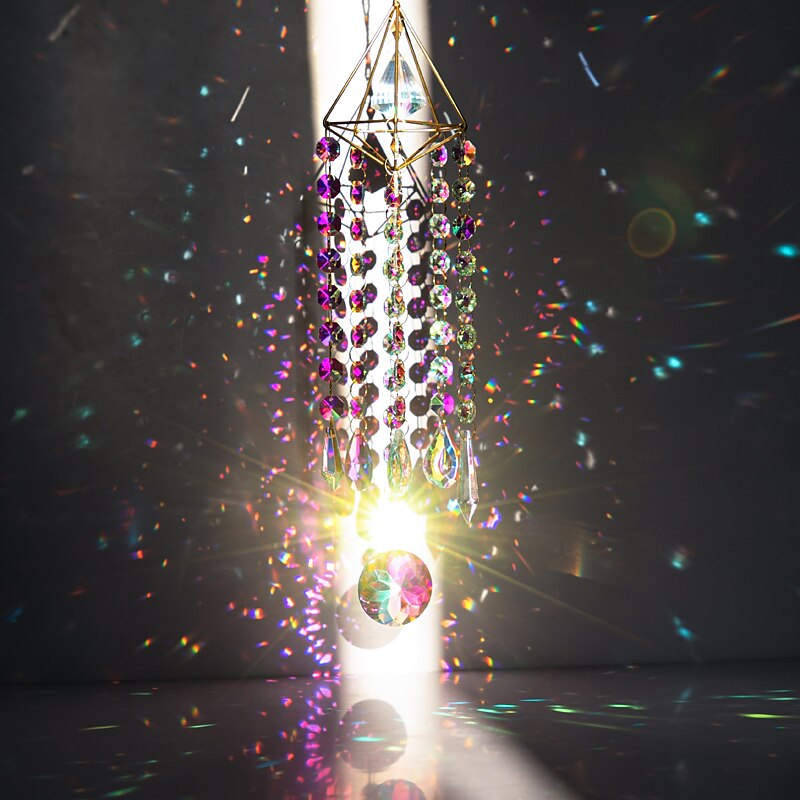 1PC Light Shadow Crystal Wind Chime Pendant Room Window Decoration Sunshine Catcher 2025 - $21.99 –P2