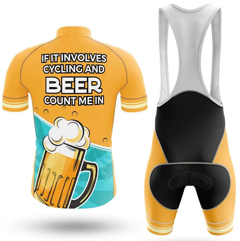 Men's Cycling Jersey with Bib Shorts Short Sleeve Mountain Bike MTB Road Bike Cycling Black Red Navy Blue Oktoberfest Beer Bike Clothing Suit 3D Pad Breathable Quick Dry Back Pocket Polyester Spandex 2025 - $41.99 –P7