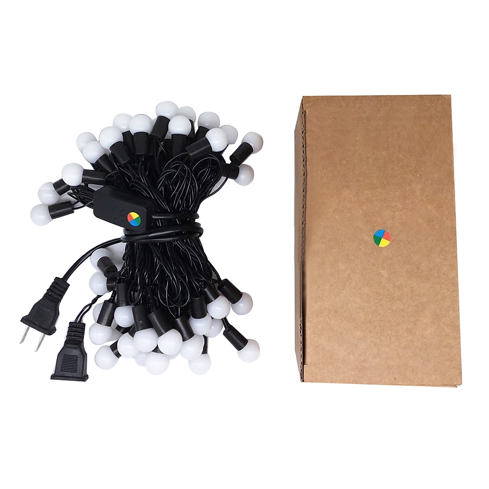 5m 50led linie neagră minge șir lumini de sărbători petrecere creativă vacanță lumini decorative de Crăciun 1 set 2025 - $31.99 –P9