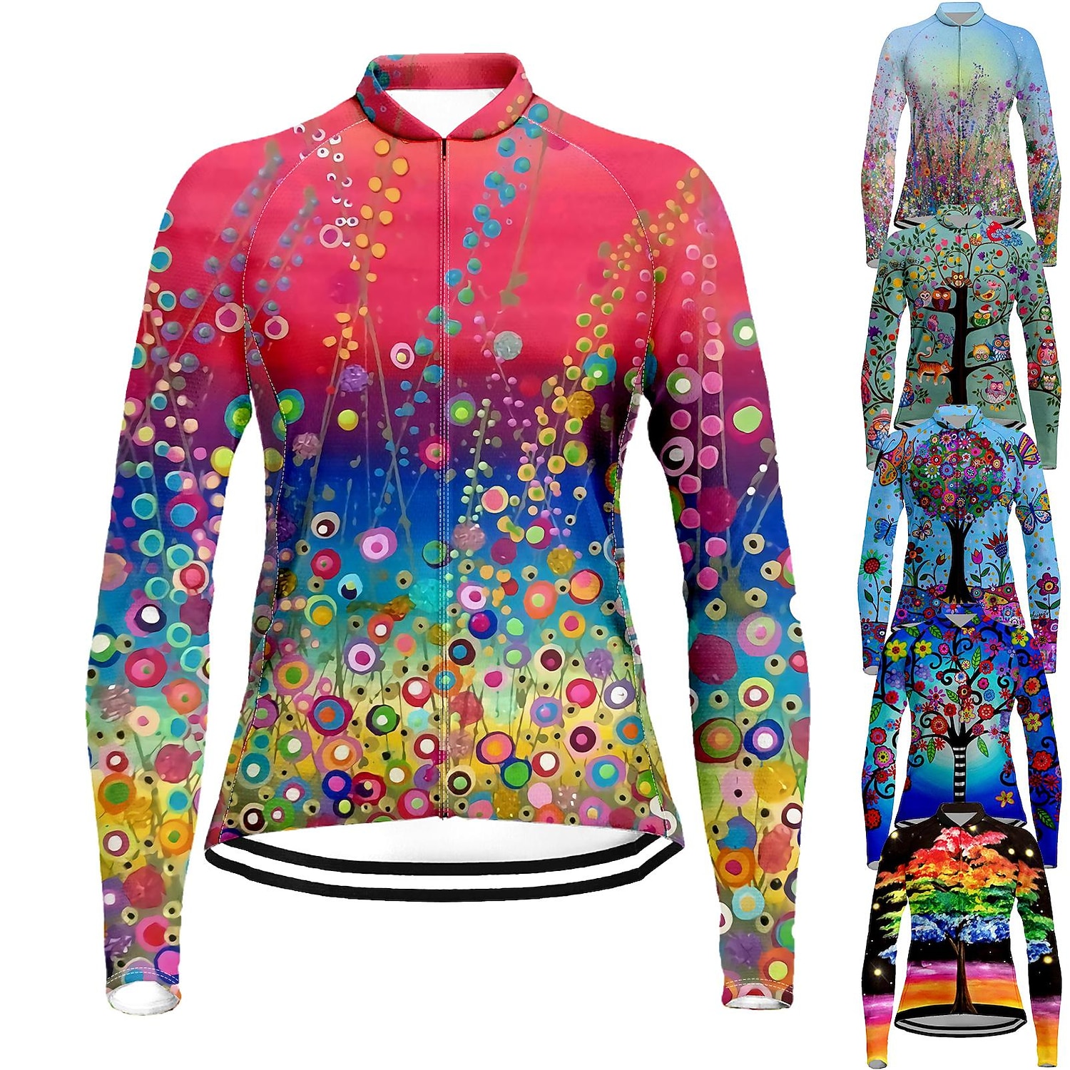 Mujer Maillot de Ciclismo Flores Botánica Manga Larga Bicicleta Camiseta con 3 bolsillos traseros MTB Bicicleta Montaña Ciclismo Carretera Secado rápido Bandas Reflectantes Bolsillo trasero Dispersor 2025 - $34.99 –P1