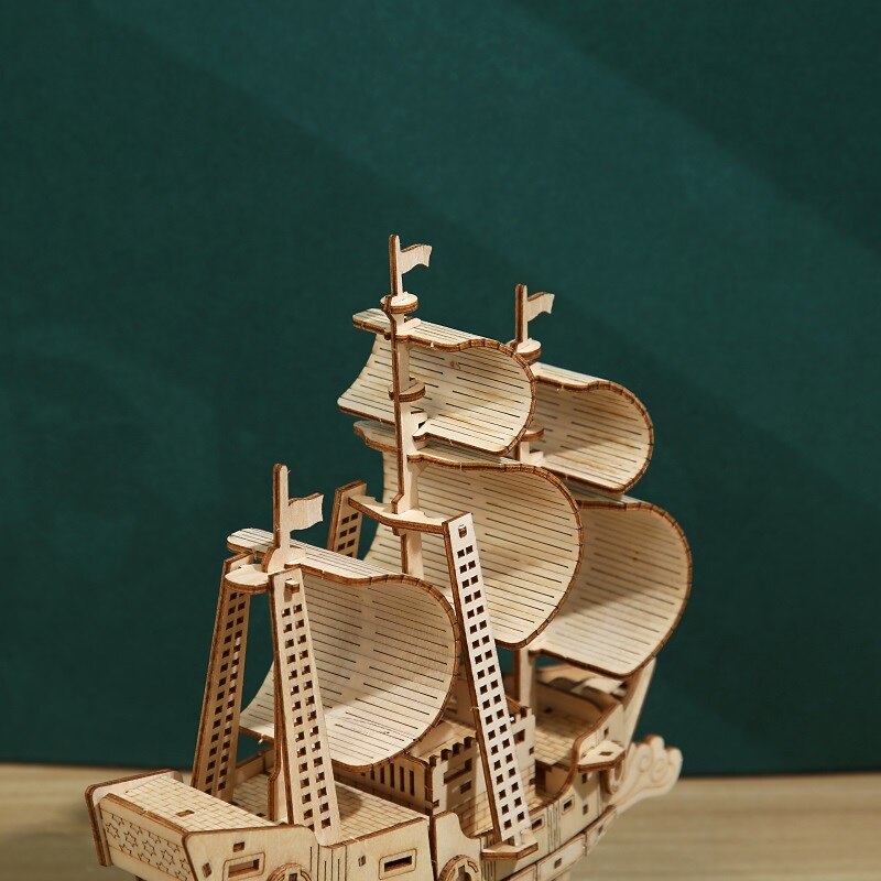 3D Wooden Puzzles DIY Model Ocean - Sailboat Puzzle Toy Gift for Adults and Teens Festival/Birthday Gift 2025 - $31.99 –P8