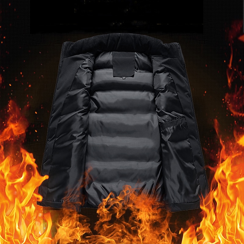 2026年 男性用 パファーベスト フォーマル レギュラー カジュアル 保温 高通気性 冬 秋 純色 ブルー ブラック ルビーレッド パファージャケット  コレクション – $22.99 –P3