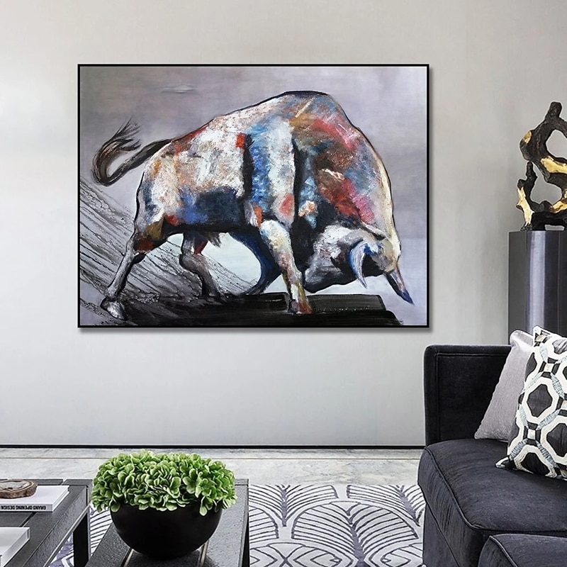 Handgefertigtes handgemaltes Ölgemälde Wand modernes abstraktes Pferd Leinwand Gemälde Heimdekoration Dekor gerollte Leinwand kein Rahmen ungedehnt 2025 - $139.99 –P10