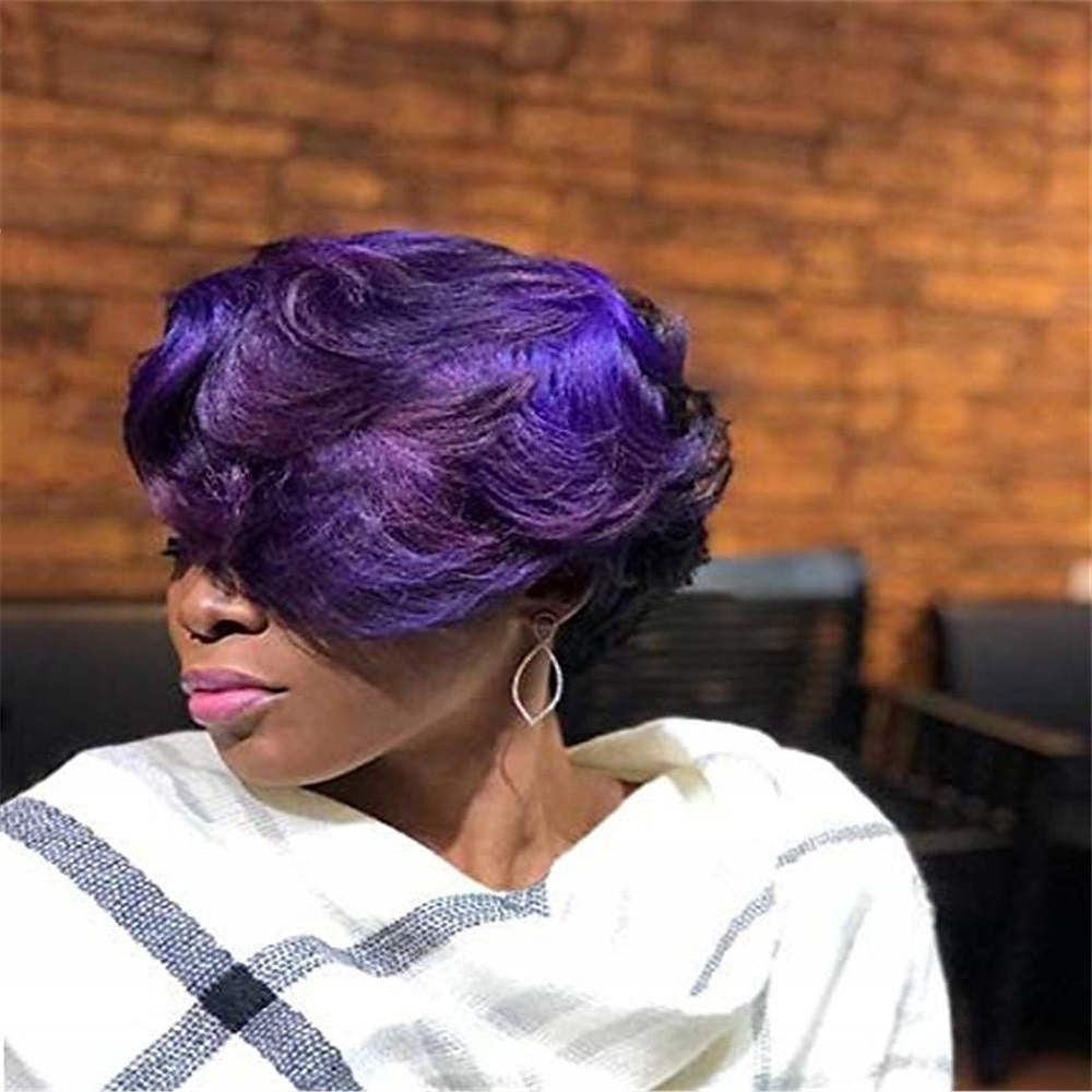 Ombre rote Pixie-Perücke kurze geschichtete natürliche synthetische Perücke mit Pony kurze ombre burgunderrote Pixie-Schnitthaarperücken für Frauen kurze Perücken für schwarze Frauen afroamerikanische 2025 - $28.99 –P9