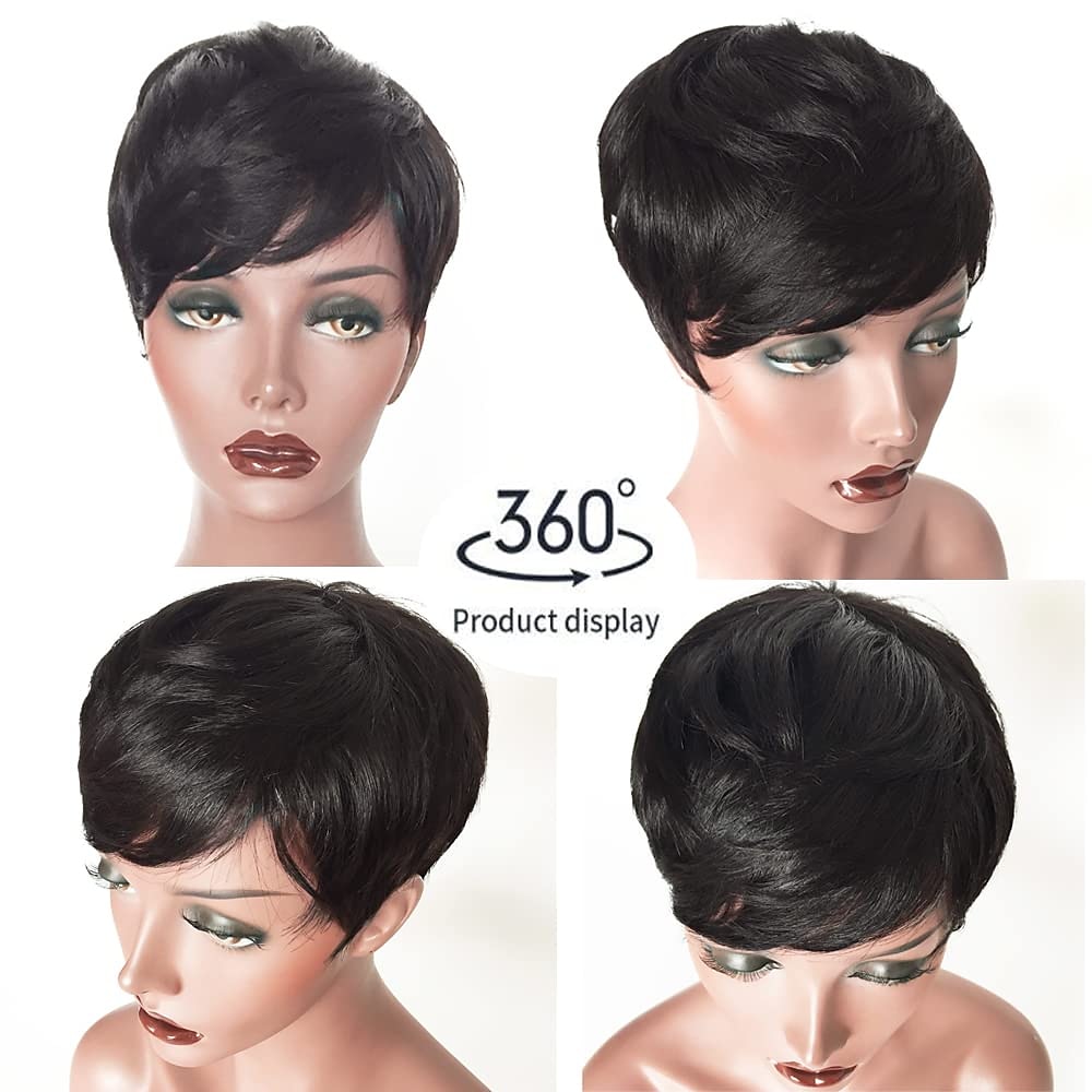 korte pruiken korte pixie pruiken voor zwarte vrouwen korte pruiken pixie cut pruiken voor afro-amerikanen bordeaux korte pixie pruiken 2025 - $23.99 –P8