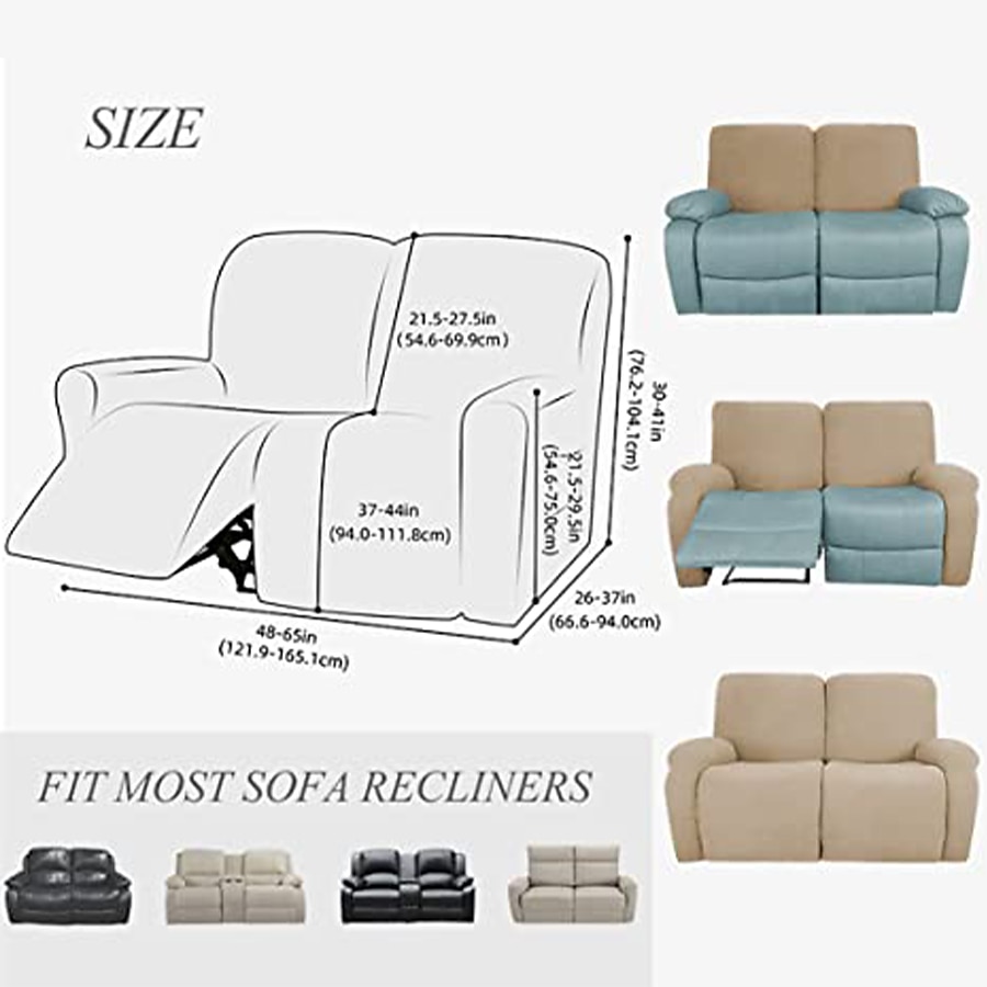 100% Waterproof 3 Seater Recliner Sofa Cover Stretch Pu Leather Black Grey High Elastic Couch Slipcover 3 Seats Cushion Reclining Furniture Protector 2025 - $68.99 –P2