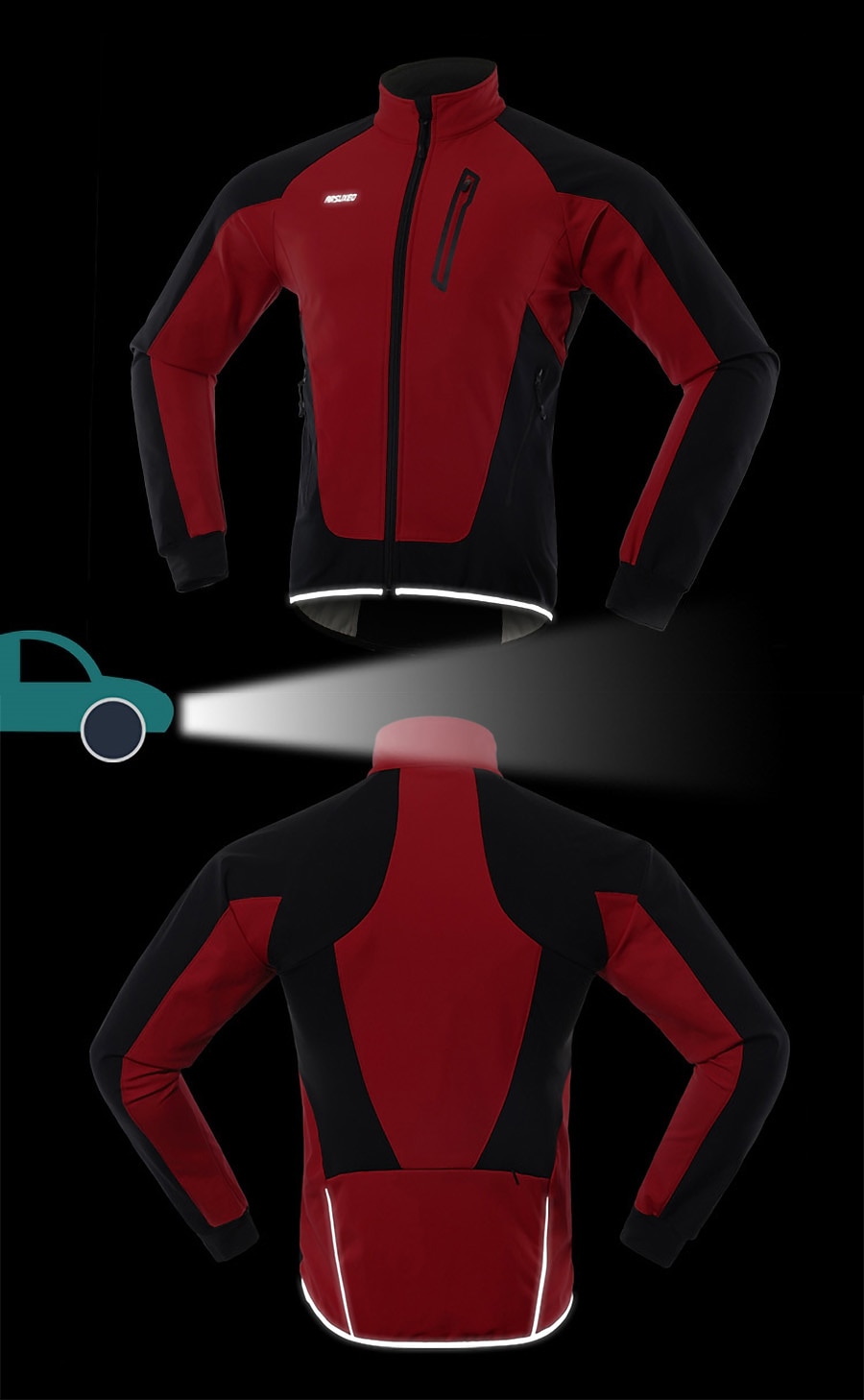 Арсуксо Муж. Велокуртки Ветровка Флисовая жилетка Сохраняет тепло С защитой от ветра Флисовая подкладка Дышащий Велоспорт Жакет Горные велосипеды Шоссейные велосипеды Езда по городу 2025 - $41.99 –P4