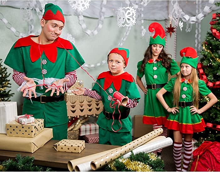 Mikulás Manó Mrs.Claus Felszerelések Karácsonyi kalap Divatos karácsonyi ruha Férfi Női Fiú Lány Karácsony Farsang szenteste Karácsony Felnőttek Gyermek Parti Karácsony Felső Ruha Nadrágok Kalap 2025 - $27.99 –P3