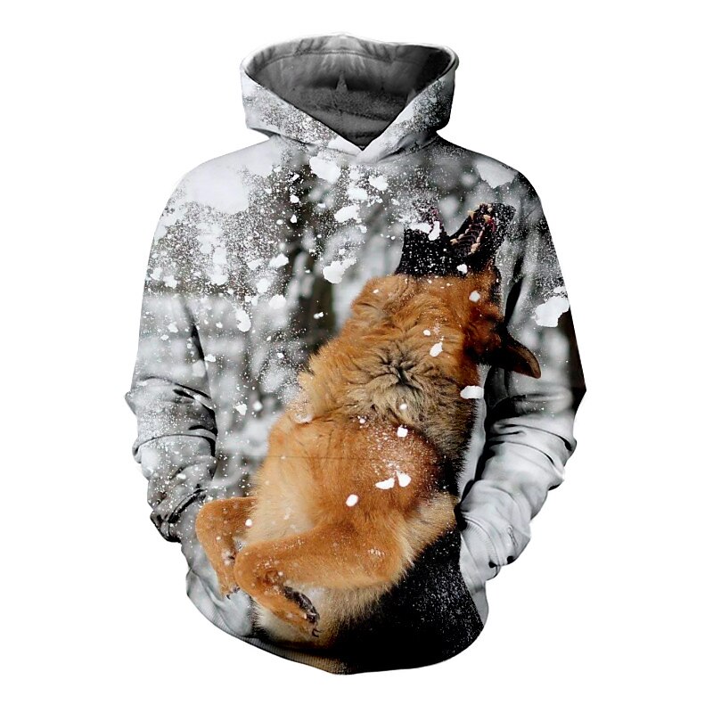 Sweat à capuche Pullover Enfants Garçon Animal Chien manche longue Poche Haut pour enfants Casual 3D effet Sweat à capuche Frais du quotidien Noir bleu marine Bleu Automne Hiver 7-13 ans de 2025 ? $18.99 –P8