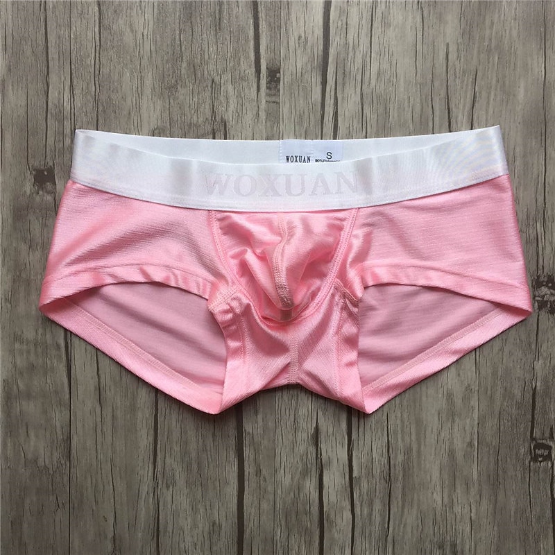 Homme 3 paquet Caleçons Sous-Vêtements Nylon Spandex Couleur monochrome Taille basse Blanche Rose Claire de 2025 ? $29.99 –P6