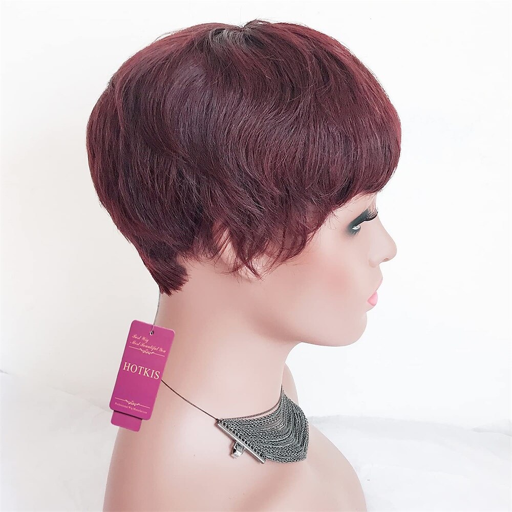 perruques courtes courtes perruques de lutin pour les femmes noires perruques courtes coupe de lutin perruques pour les afro-américains bourgogne courtes perruques de lutin de 2025 ? $23.99 –P5