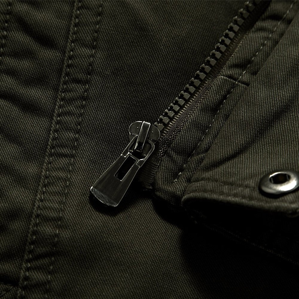 Herren Bomberjacke Einsatzjacke übergangsjacke Taktische Jacke Täglich Wochenende Winter Einfarbig Militär Taktisch Stehkragen Regulär Baumwolle Schwarz Armeegrün Khaki Jacken 2025 - $49.99 –P3