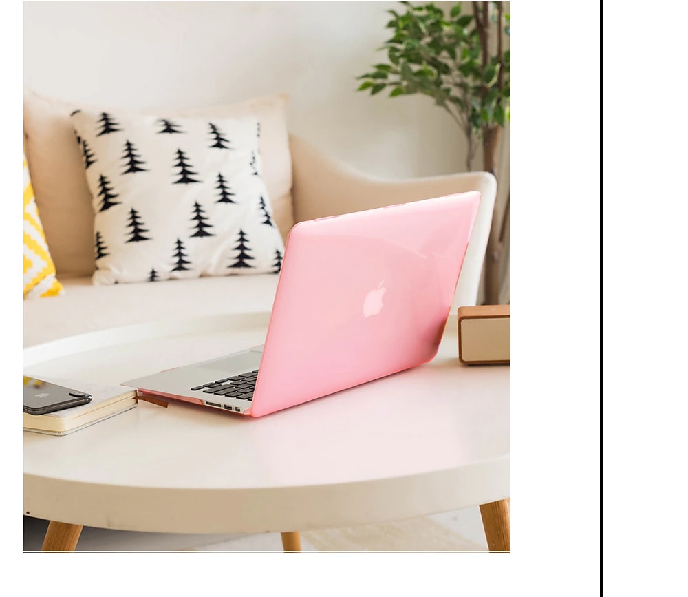 Crystal Laptop Case For Apple Macbook Air Pro Retina 11 12 13 15 16 inch Solid Colored Plastic Hard Clear Laptop Cover Protective Cover 2025 - $14.99 –P12