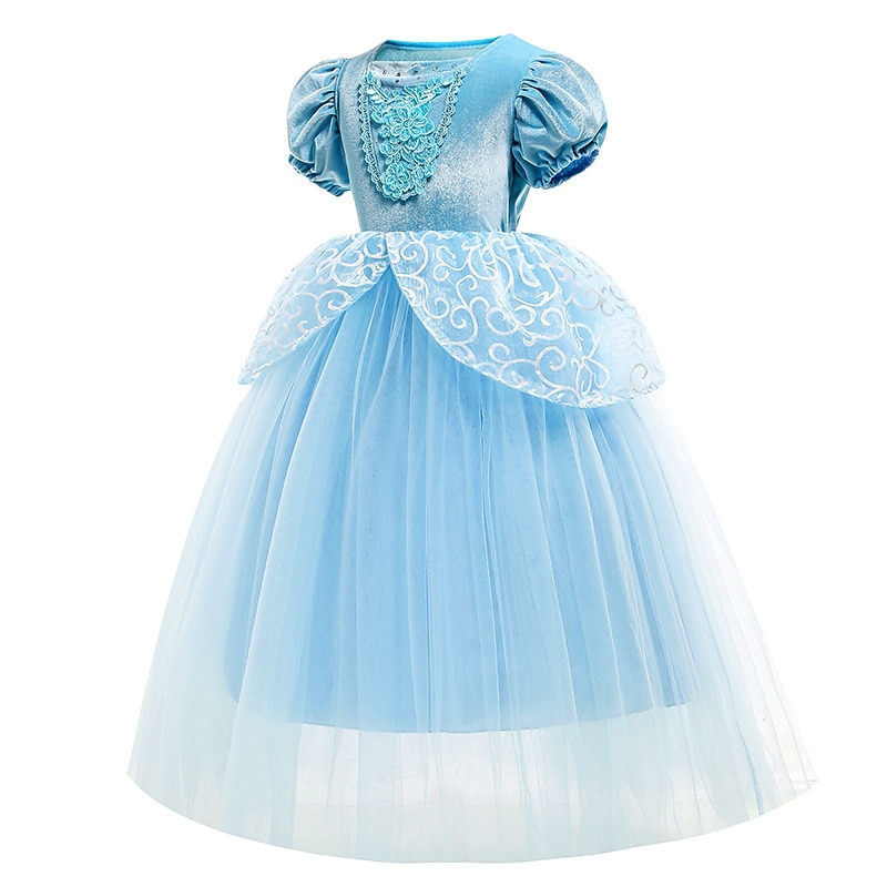 Popelka Pohádkové Princeznovské Květinové šaty Téma Party Kostým Tylové šaty cosplay Filmové kostýmy for Dívčí Dětské Karneval Plesová maškaráda Svatební Svatební host 2025 - $45.74 –P4