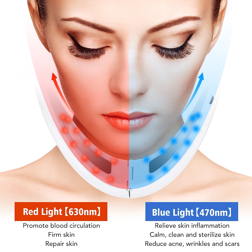 EMS Facial Lifting Device LED Photon Therapy Face Slimming Vibration Massager Double Chin V Line Lift Belt Cellulite Jaw Device 2025 - $27.99 –P6