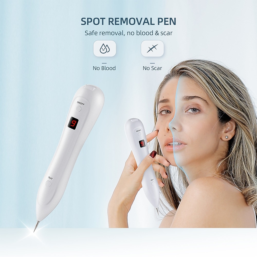 Electric LCD Display Portable Freckle Warts Dot Mole Dark Spot Freckle Removal Eraser Pen Salon Beauty Tool Valentine's Day Gift 2026 - $22.99 –P7