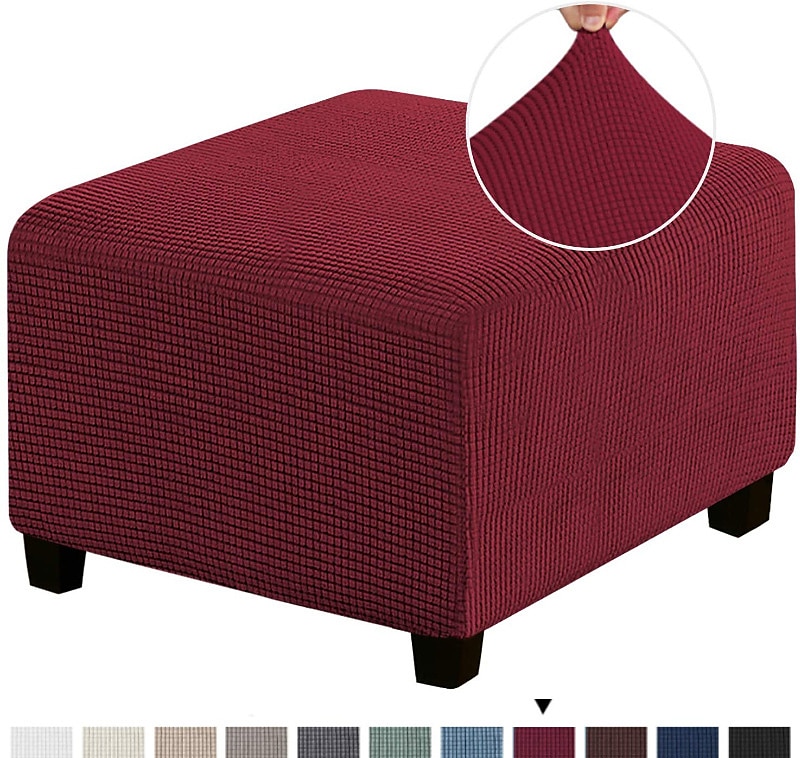 Capa otomana elástica capa otomana quadrada capa protetora para móveis dobrável para armazenamento banquinho protetor para móveis capa macia com fundo elástico de 2025 por $22.99 –P11