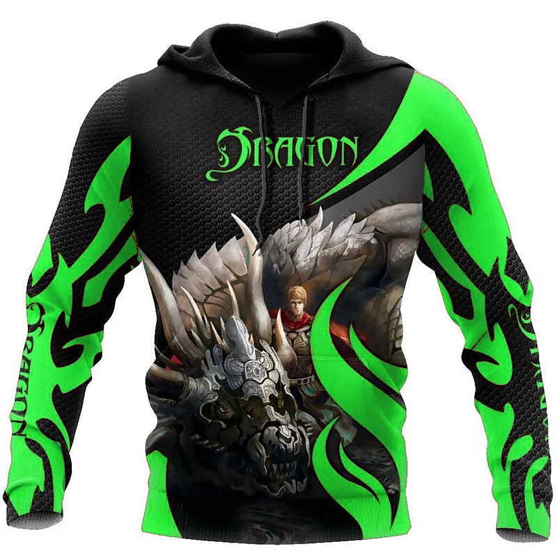 Homens Dragão Estampas Abstratas Moletom Moletons Moletom com capuz Manga Longa Moletom com capuz Com Capuz Roupa de rua Impressão 3D Diário Esportes Amarelo Vermelho Imprimir Primavera & Outono de 2025 por $31.99 –P6