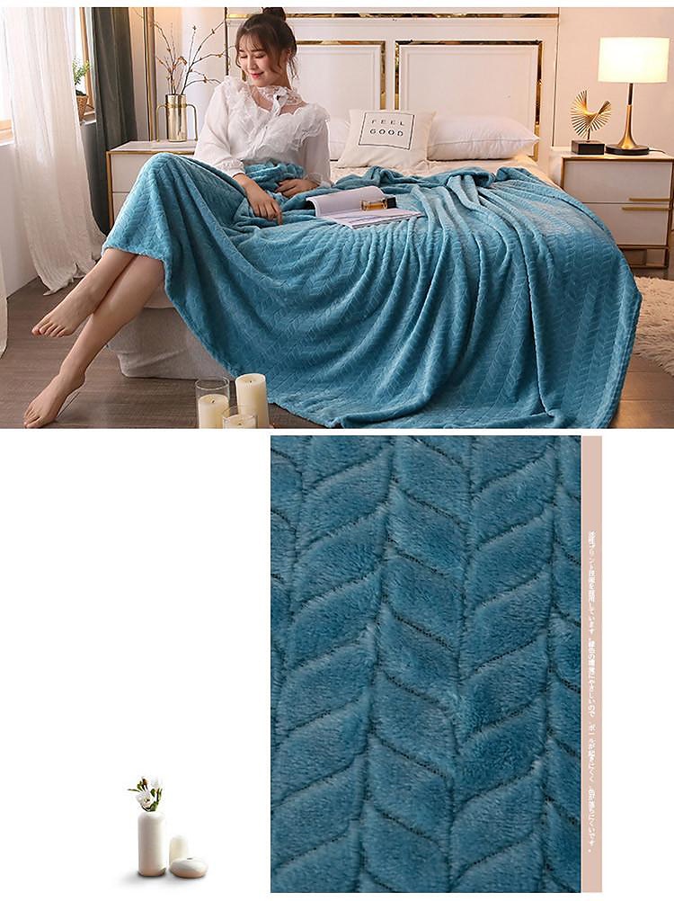 Fleece Throw Blanket Flannel Fleece Throw Blankets Soft Warm Plush Jacquard Weave Pattern Blanket for Bed, Sofa, Couch Lightweight Fuzzy Cozy Decorative Blankets 2025 - $9.99 –P7