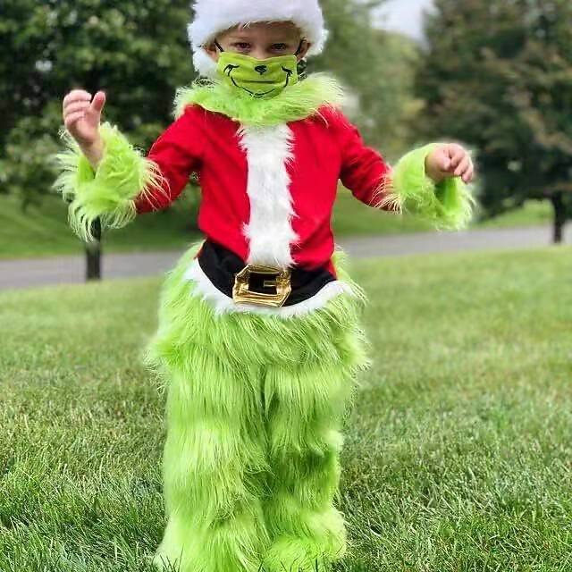 Ježíšek Úbory Maškarní Chlapecké Dívčí Vánoce Plesová maškaráda Štědrý večer Cosplay kostým Vánoce Dětské Párty Vánoce Vrchní deska Kalhoty 2025 - $35.99 –P1