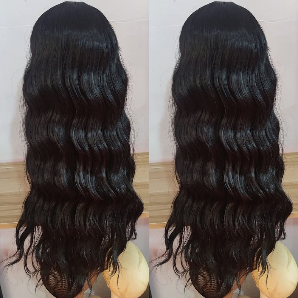 perruques vertes pour femmes remplacement de cheveux résistant à la chaleur vague de corps profonde perruque partie moyenne synthétique petite perruque de lacet pour la fête de noël perruque de fête de 2025 ? $29.99 –P12